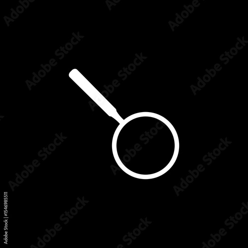 Silhouette of the Magnifier, Magnifying Glass, can use for Pictogram, Apps, Website, Logo, Button, Icon-Symbol, or Graphic Design Element. Vector Illustration