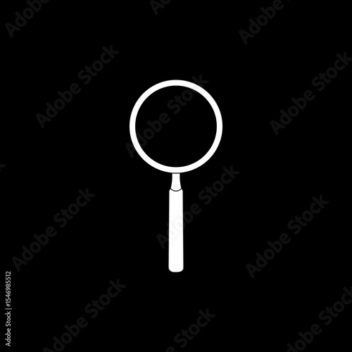 Silhouette of the Magnifier, Magnifying Glass, can use for Pictogram, Apps, Website, Logo, Button, Icon-Symbol, or Graphic Design Element. Vector Illustration