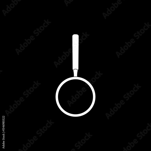 Silhouette of the Magnifier, Magnifying Glass, can use for Pictogram, Apps, Website, Logo, Button, Icon-Symbol, or Graphic Design Element. Vector Illustration