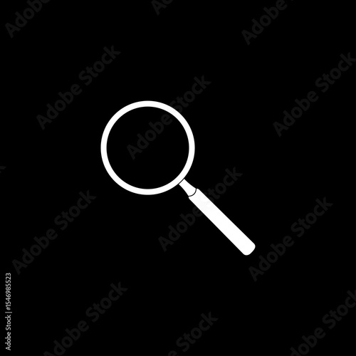 Silhouette of the Magnifier, Magnifying Glass, can use for Pictogram, Apps, Website, Logo, Button, Icon-Symbol, or Graphic Design Element. Vector Illustration