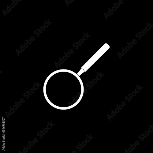 Silhouette of the Magnifier, Magnifying Glass, can use for Pictogram, Apps, Website, Logo, Button, Icon-Symbol, or Graphic Design Element. Vector Illustration