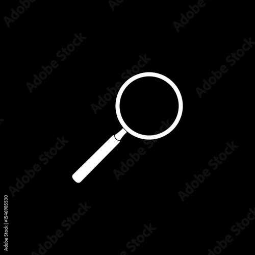 Silhouette of the Magnifier, Magnifying Glass, can use for Pictogram, Apps, Website, Logo, Button, Icon-Symbol, or Graphic Design Element. Vector Illustration