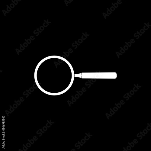 Silhouette of the Magnifier, Magnifying Glass, can use for Pictogram, Apps, Website, Logo, Button, Icon-Symbol, or Graphic Design Element. Vector Illustration
