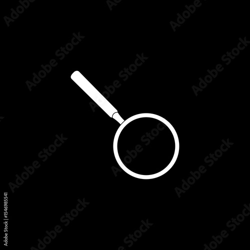 Silhouette of the Magnifier, Magnifying Glass, can use for Pictogram, Apps, Website, Logo, Button, Icon-Symbol, or Graphic Design Element. Vector Illustration