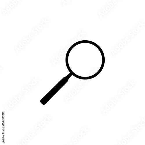Silhouette of the Magnifier, Magnifying Glass, can use for Pictogram, Apps, Website, Logo, Button, Icon-Symbol, or Graphic Design Element. Vector Illustration