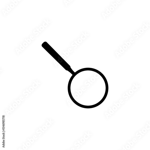 Silhouette of the Magnifier, Magnifying Glass, can use for Pictogram, Apps, Website, Logo, Button, Icon-Symbol, or Graphic Design Element. Vector Illustration