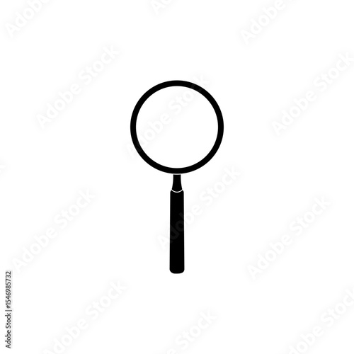 Silhouette of the Magnifier, Magnifying Glass, can use for Pictogram, Apps, Website, Logo, Button, Icon-Symbol, or Graphic Design Element. Vector Illustration
