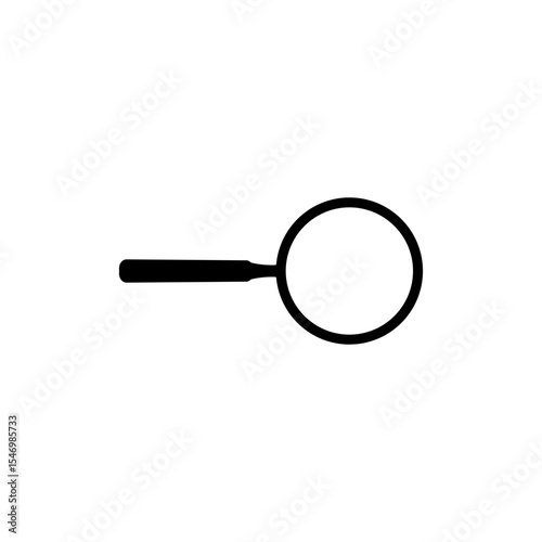 Silhouette of the Magnifier, Magnifying Glass, can use for Pictogram, Apps, Website, Logo, Button, Icon-Symbol, or Graphic Design Element. Vector Illustration