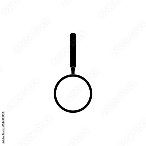 Silhouette of the Magnifier, Magnifying Glass, can use for Pictogram, Apps, Website, Logo, Button, Icon-Symbol, or Graphic Design Element. Vector Illustration