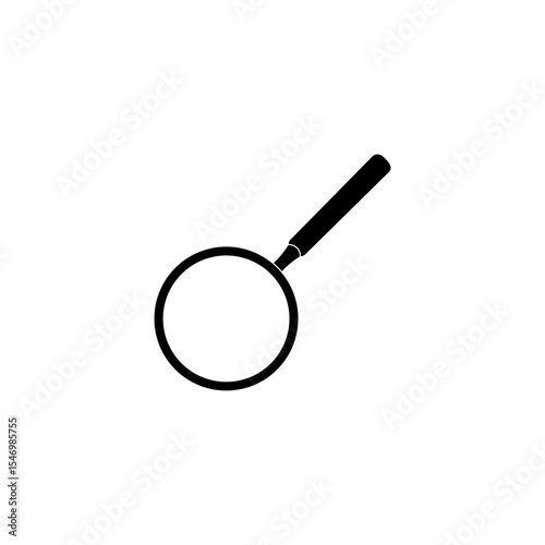 Silhouette of the Magnifier, Magnifying Glass, can use for Pictogram, Apps, Website, Logo, Button, Icon-Symbol, or Graphic Design Element. Vector Illustration