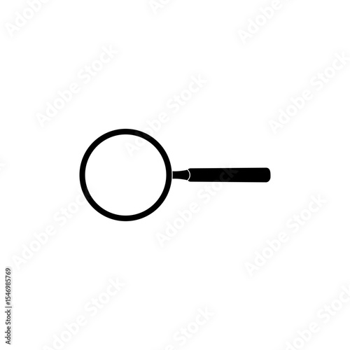 Silhouette of the Magnifier, Magnifying Glass, can use for Pictogram, Apps, Website, Logo, Button, Icon-Symbol, or Graphic Design Element. Vector Illustration