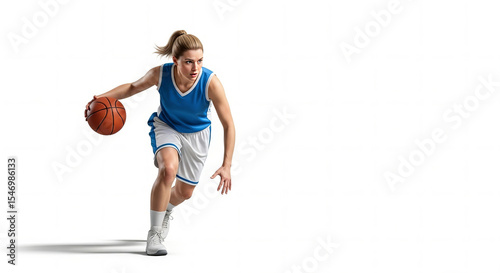 Female Basketball Player in Motion
