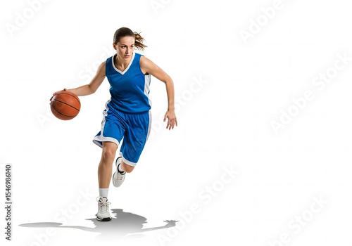 Female Basketball Player in Motion