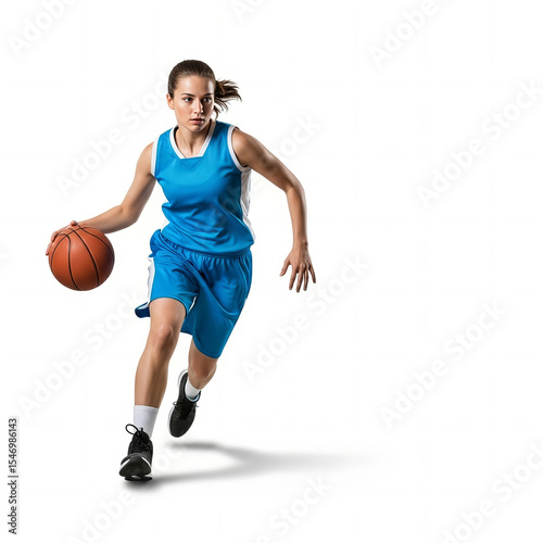 Female Basketball Player in Motion