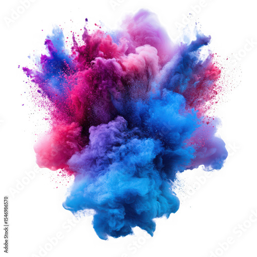 vibrant color splash isolated on white and transparent background