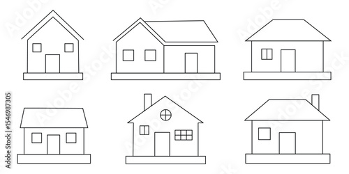  home icons. House symbol. House icon vector.