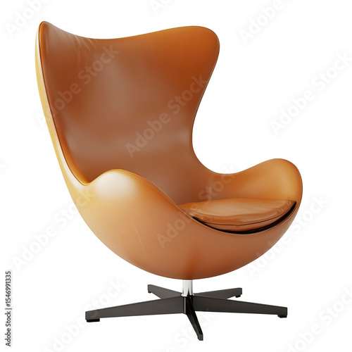 Elegant Modern Orange Armchair with Iconic Design for Sophisticated Interiors