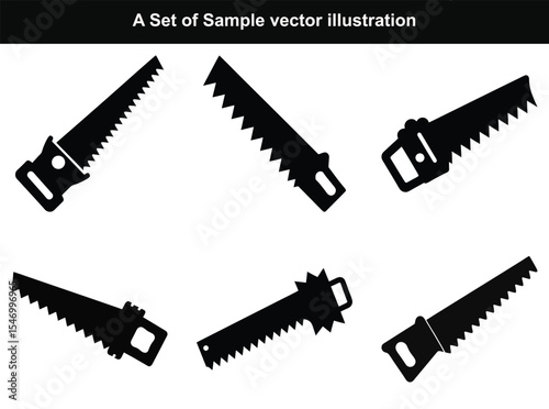set of black silhouettes of knives