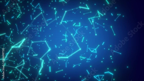Laser neon red and blue light rays flash and glow in seamless loop. Festive concert club and music hall abstract 3D animation for pop, rock, rap music show. 