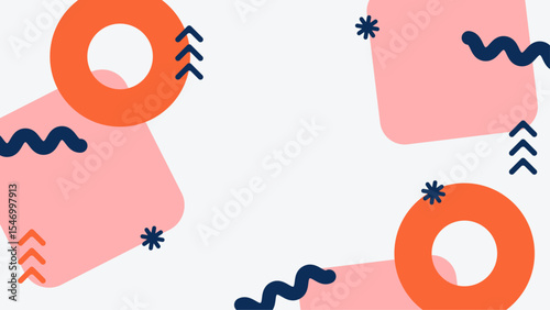 Abstract pink and orange shapes design suitable for modern backgrounds, digital art, presentations, and geometric themed designs. Ideal for vibrant projects.