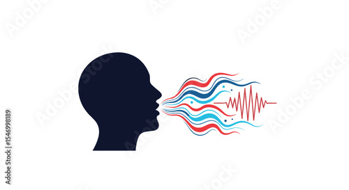Visualizing speech an artistic vector representation of communication and voice expression
