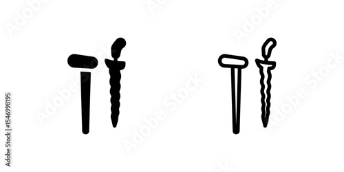 Authentic keris icon representing a traditional Indonesian dagger, rich in cultural heritage and history. Perfect for themes of Asian culture, martial arts, and ancient weaponry.