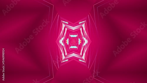 Laser neon red and blue light rays flash and glow in seamless loop. Festive concert club and music hall abstract 3D animation for pop, rock, rap music show. 