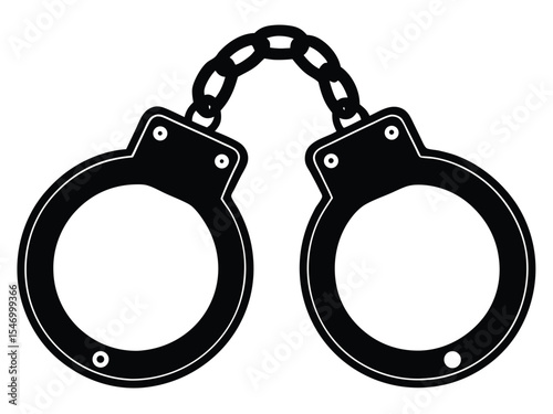 Police Handcuffs Icon Law Enforcement & Arrest Symbol
