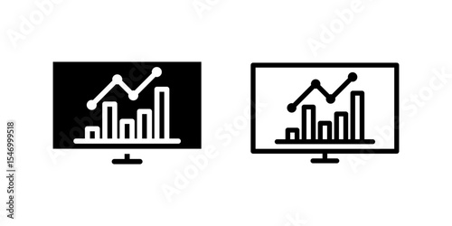 Advanced monitoring and analytics icons perfect for financial dashboards, trading platforms, and business intelligence applications