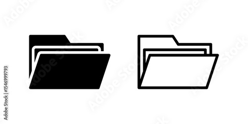 Folder icon set for file management and organization design