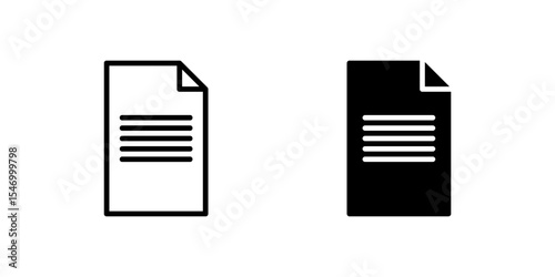 Paper sheet icon set suitable for document, printing, and office themes