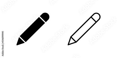 Basic pencil icon set great for drawing, writing, and sketching apps