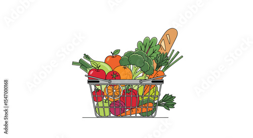 The benefits of fresh fruits and vegetables a colorful vector design illustration