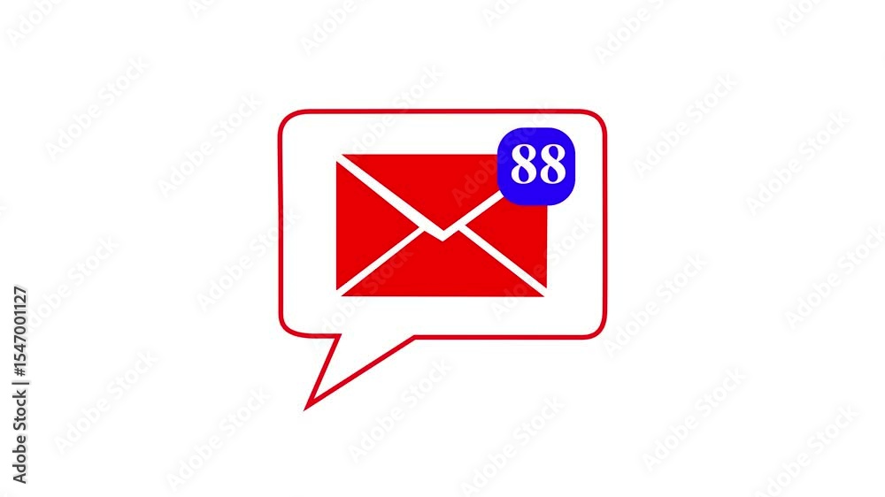 abstract Message Alert Icon Animation – Notification Badge for App. New Message 88 Notification Badge Icon for Mobile. abstract Message Alert Icon Animation – Notification Badge for App. New Message 88 Notification Badge Icon for Mobile.