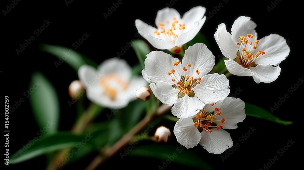 Obraz premium Stunning White Blossoms Spring Flowers Nature Macro Photography