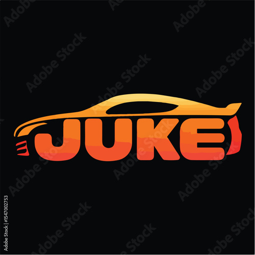 Modern Minimalist JUKe Car Logo Design with Gradient Colors.eps