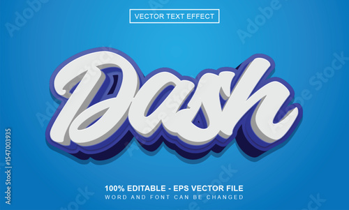 Dash text effect
