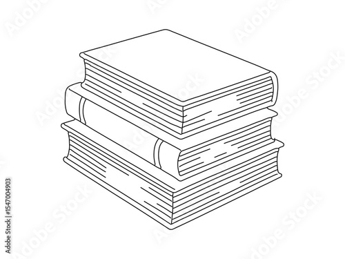 Stacked Reading Treasures: A trio of bound volumes poised atop one another, their pages whispering tales untold and promising new worlds to the curious reader.