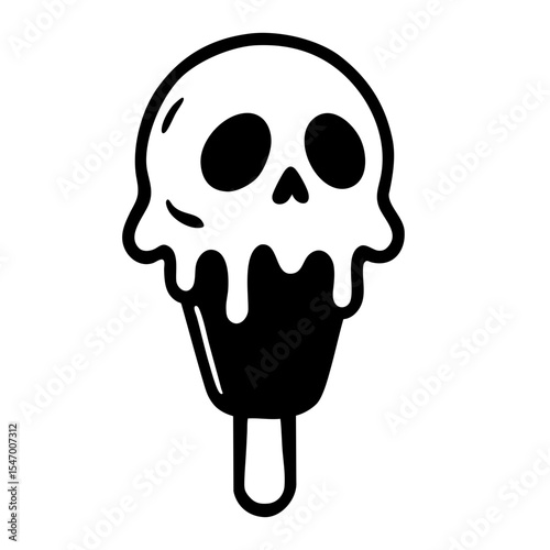 Skull Ice Pop SVG