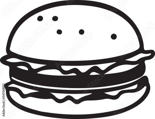 Silhouette Burger Fast Food