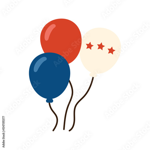 Vector Illustration Of Balloons With United States Accent