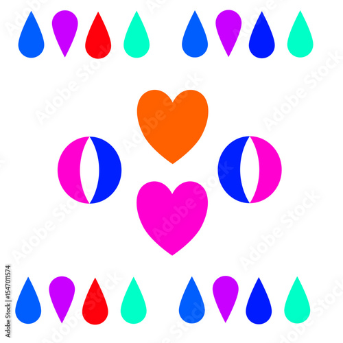 set of colorful abstract shapes