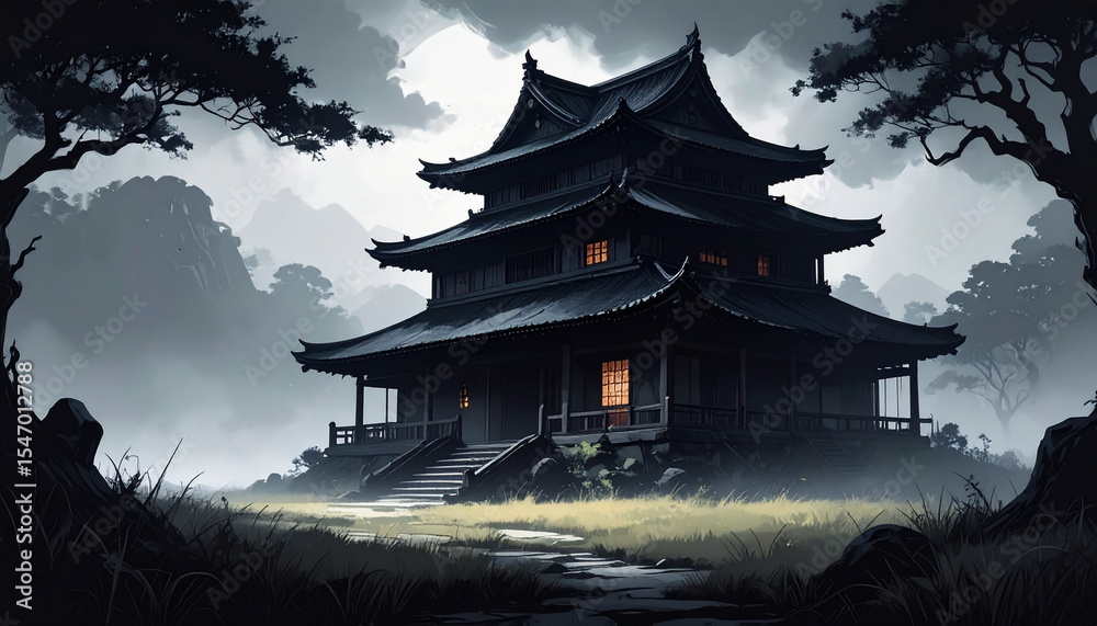 Fototapeta premium spooky house