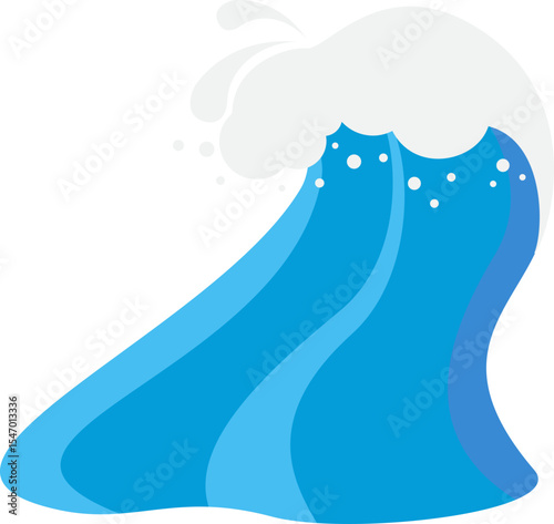 푸른바다 거친 파도 물결 그래픽 일러스트 Vector sea waves.Illustration of blue ocean waves.