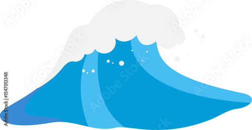 여름 바다 시원한 파도 물결 그래픽 일러스트 Vector sea waves.Illustration of blue ocean waves.