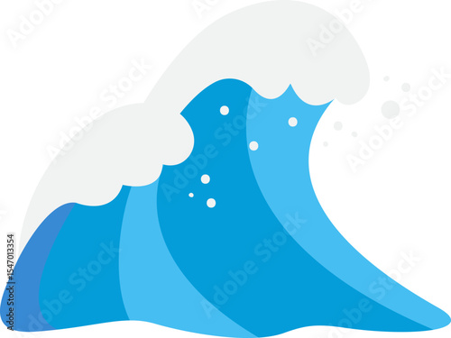 푸른바다 출렁이는 파도 물결 그래픽 일러스트 Vector sea waves.Illustration of blue ocean waves.