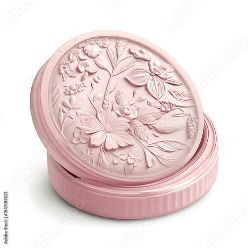 Illustrations of cosmetic products and teenage models in various makeup scenarios, isolated on white background for commercial beauty and skincare concepts.