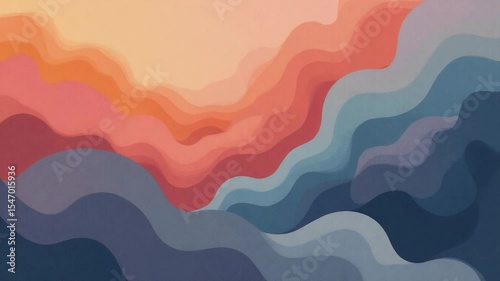 Abstract Wavy Gradient Animation Flowing Smoothly