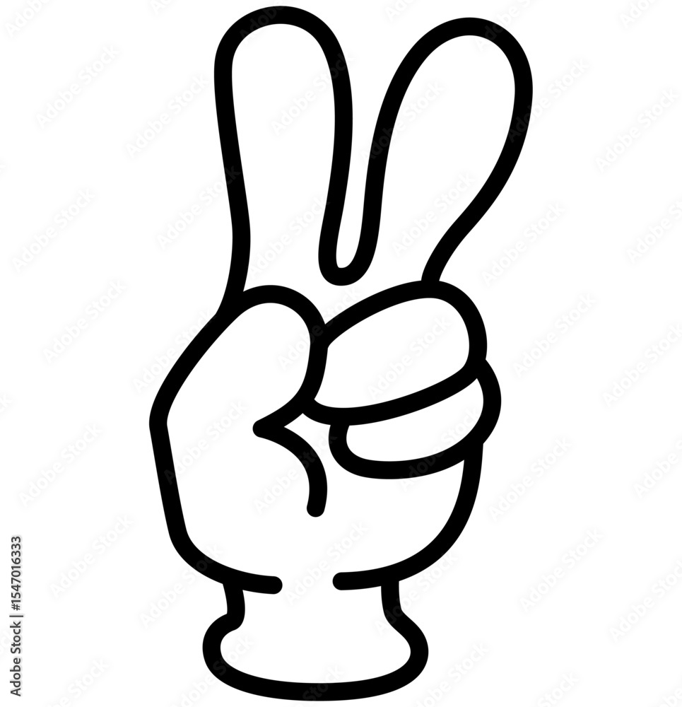 Obraz premium ハンドサイン-ピース