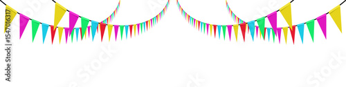 Festival flag vector, capturing the vibrant spirit of celebrations. Perfect for events, parties, music festivals, cultural gatherings, or colorful decorations.